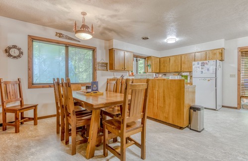Rhododendron Cabin | Serene Cottage on the River with Firepit, Deck, and Bunk Room