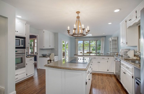 Berrien Springs House | Serene lakefront retreat with an expansive deck, dock access, game room, & AC
