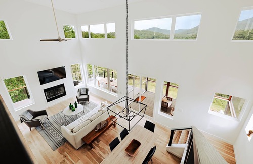 Young Harris Cabin | Serenity Now | Luxe Deck, Views + Pool Access