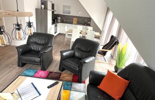 Papenburg Apartment | Serviced Apartment " Nautilus " Papenburg Großer Balkon Einbauküche Neubau 74 qm Free Wifi 2 Schlafzimmer