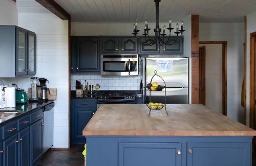 Sister Lakes Ski Chalet | Sister Lakes A-frame with panoramic lake views