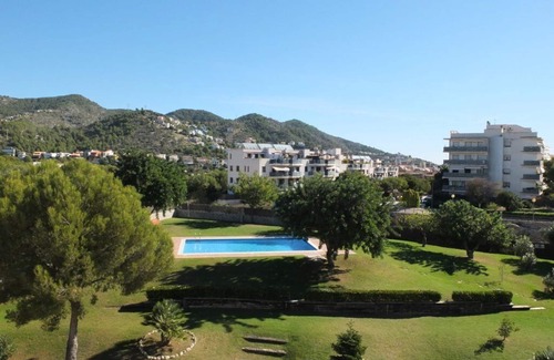 Sitges Apartment | SITGES: Terrace with magnificent view and swimming pool