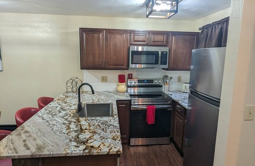 Hidden Valley Condo | Ski condo with deck. Walk across the street to the slopes.