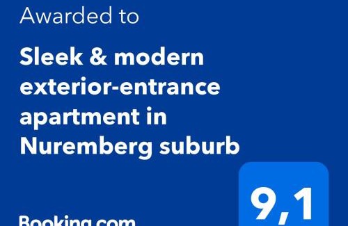 Heroldsberg Apartment | Sleek & modern exterior-entrance apartment in Nuremberg suburb