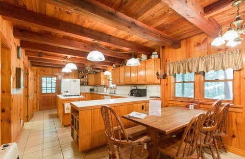 Mountain Home Cabin | Sleeps 11! 5BR/2.5BA LRG Log Cabin on 5 Acres, Close to Hendo/AVL, TWO Kitchens!