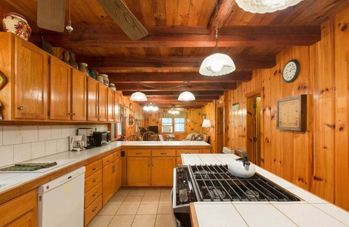 Mountain Home Cabin | Sleeps 11! 5BR/2.5BA LRG Log Cabin on 5 Acres, Close to Hendo/AVL, TWO Kitchens!