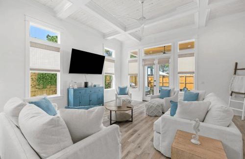 San Juan House | Sleeps 34 2 Homes Private Pools Firepit Golf Cart Walk to Beach Seagrove San Juan by AvantStay