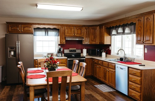 Saline County House | Sleeps six, secluded, expansive deck