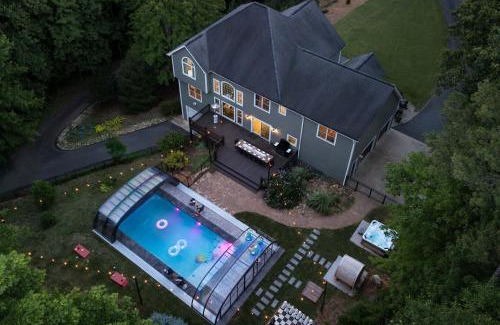 Candler House | Slide Speakeasy Movie Room Hot Tub Games Villa