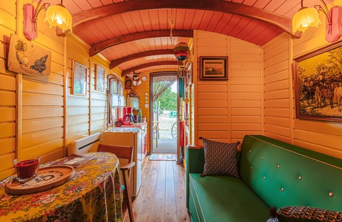 Landrais House | Small House 'Roulotte La Casetta Rita' with Shared Pool, Private Terrace and Shared Garden