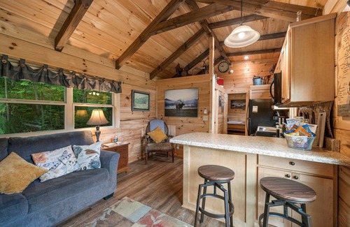 Bryson City Cabin | Smoky Mountain Mist, Tiny Home, Custom Log Cabin, Great Smoky Mountains