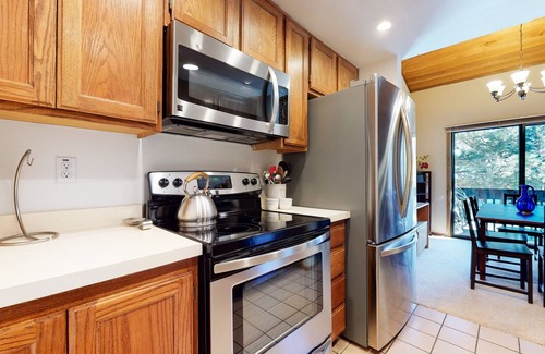 Mammoth Lakes Condo | Snowcreek I 28, Light and Bright Corner Condo with Mountain Views and Fireplace by RedAwning