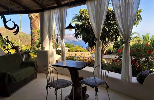 Lipari Apartment | Sol Ponente - fully equipped studio with sea, volcano & Etna views