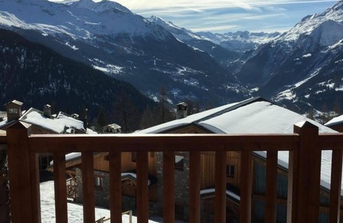 La Rosiere Apartment | South-facing apt at the foot of the ski run. View of Tarentaise valley