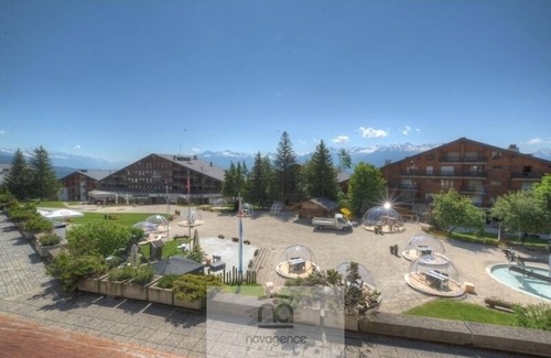 Anzere Apartment | South facing studio with balcony, eating place, chimney, sofas, TV + DVD and 1 bathroom/WC. There ar