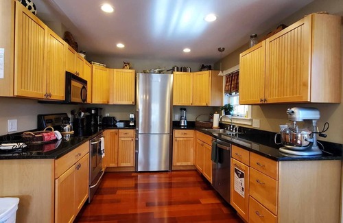 Manchester Center House | Spacious 3 level Townhome on Private Property ~ Walk in Town ~ Deck & Views