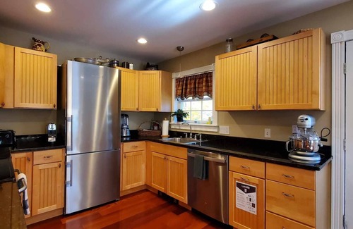 Manchester Center House | Spacious 3 level Townhome on Private Property ~ Walk in Town ~ Deck & Views