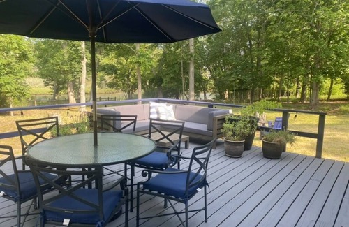 Sag Harbor House | Spacious, airy, quiet, newly renovated home on private wooded lot with pond
