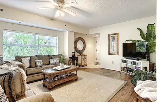 New Smyrna Beach Apartment | Spacious condo with balcony overlooking the natural preserve OW10-307