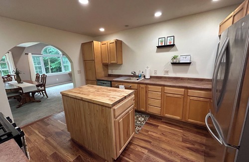 Bridgton House | Spacious, cozy home nestled in woods with private outdoor area and fire pit