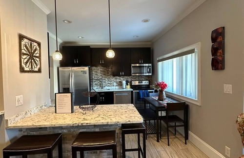 Malden Apartment | Spacious, Cozy, near T station -Private Parking -Free Wifi -Washer & Dryer - AC