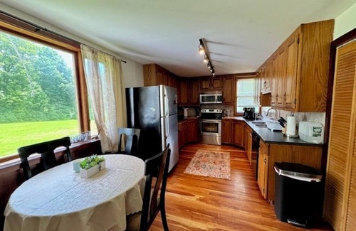 Charlemont House | Spacious getaway with private river access minutes from ski area