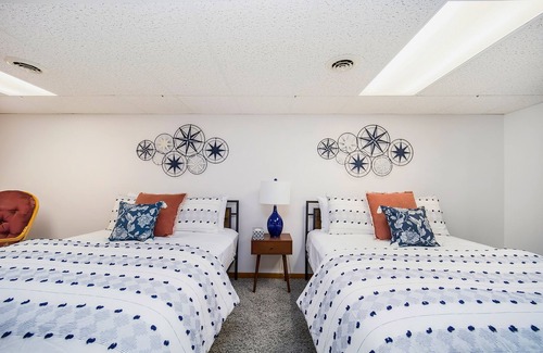 Bay Harbor House | Spacious home with fireplace, full kitchen, central AC, & washer/dryer