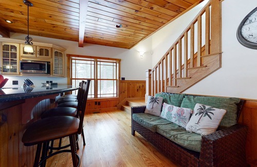 Gilford House | Spacious lake-view gem with game room, central AC & fast WiFi