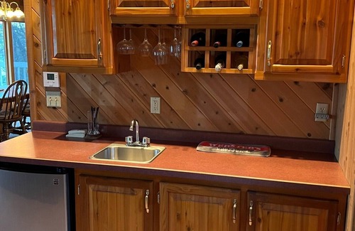 Minong Cabin | Spacious lakefront cabin on beautiful sand bottom Leader Lake.