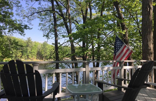 Fountain House | Spacious lakefront house on deep, all sports lake near Ludington & PM river