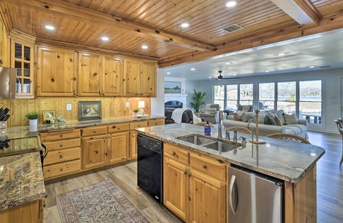 Eucha House | Spacious Lakeside Getaway w/ Hot Tub & Game Room!