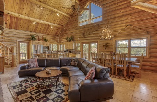 Pagosa Meadows IV House | Spacious Log Lodge w/Hot Tub, Game Room, Mtn Views, Wraparound Deck, 5 Acres, Near Pagosa Springs!