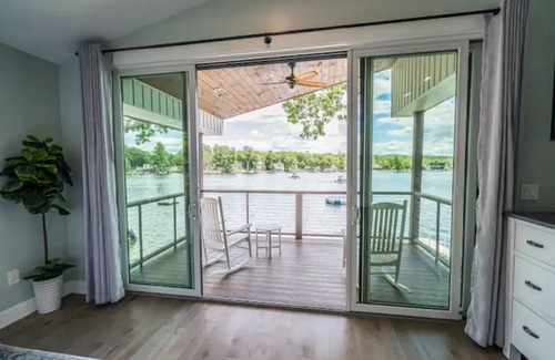 Lochmere House | Spacious New Lake Front House w/Dock on Winnisquam