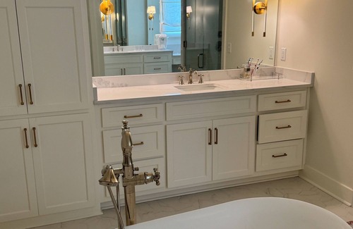 Oxford House | Spacious newly built home with a pool and outdoor kitchen.