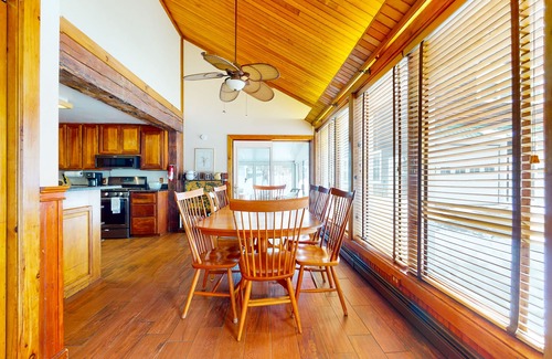 Gilford House | Spacious, two-story home with a hot tub, washer/dryer, & mountain views