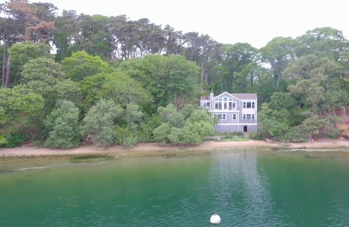Vineyard Haven House | Spectacular 3BR Waterfront Home with Private Sandy Beach &180° Commanding Views!