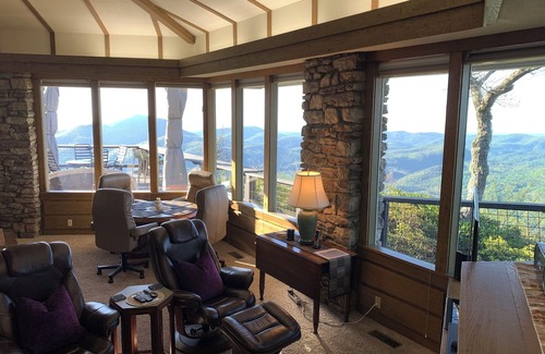 Cashiers House | Spectacular Panoramic Views from 4850 Ft., Best View/Most Unique Home in Area!
