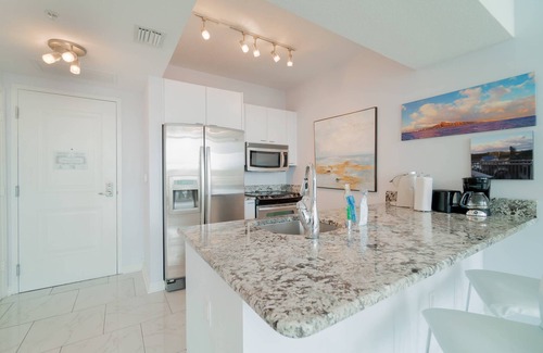 Boynton Beach Condo | Spring Deals! The Beachy Blues Suite - Casa Costa 308S, Pools, Jacuzzi, Beach, & Dog Friendly