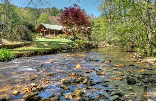 Cherry Log House | Stanley Creek Lodge - Private Pool and Fishing - Heated Private Pool, Spacious Rooms, Scenic Views, Creekside Firepit, Trout Str