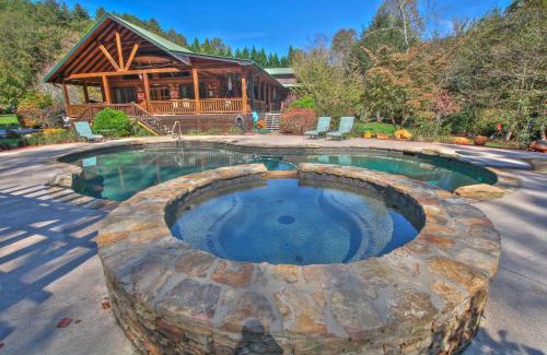 Cherry Log House | Stanley Creek Lodge - Private Pool and Fishing - Heated Private Pool, Spacious Rooms, Scenic Views, Creekside Firepit, Trout Str