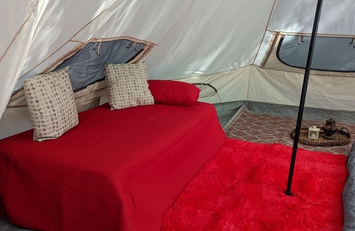Telogia RV Rental | Stay in our Cozy Tent and Camp with the Goats!
