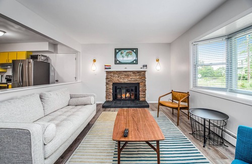 Grand Beach House | Steps to Ridge Road Beach Renovated Home w/Private Hot Tub, Firepit & Porch