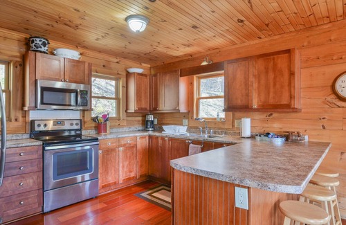 Butler Cabin | Still Waters Log Cabin Sits in a Mountain Lake Setting. Amazing Views!