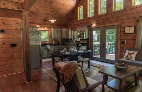 South Butler Cabin | Stone Beach Access | Cabin with a Fire Pit Glow