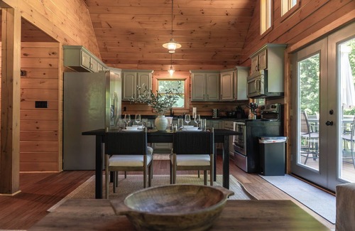 South Butler Cabin | Stone Beach Access | Cabin with a Fire Pit Glow