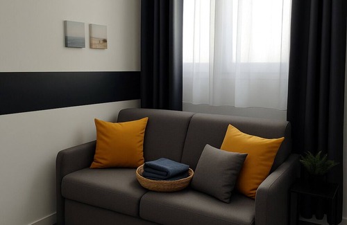 Merville-Franceville-Plage Apartment | Studio SABLE & MER