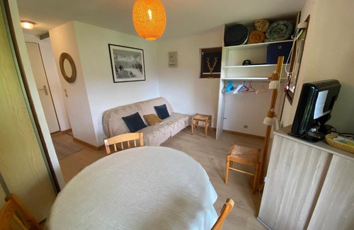 Abondance Apartment | Studio au calme avec balcon, parking couvert et kitchenette équipée! - FR-1-692-90