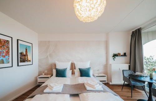 Antonsviertel Apartment | Studio CLOUD 21 Augsburgs atemberaubendster Ausblick