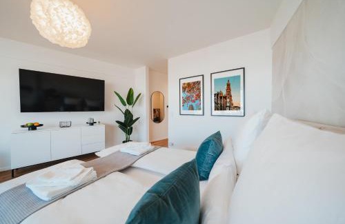 Antonsviertel Apartment | Studio CLOUD 21 Augsburgs atemberaubendster Ausblick