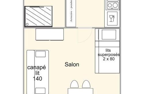 Les Saisies Apartment | Studio confortable aux Saisies pour 4 personnes avec balcon et cuisine équipée - FR-1-594-127